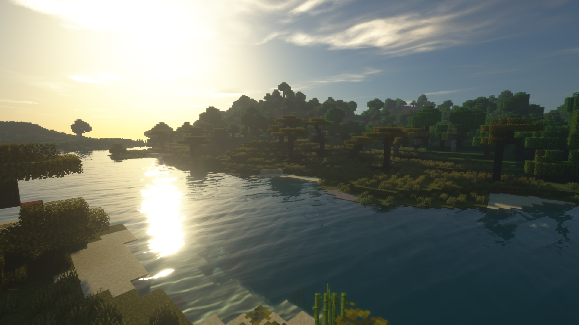 taiga biome minecraft with shader